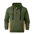 thumbnail image 4 of Men's Fashion Hoodies & Sweatshirts Winter Hoodies for Men Men's Zip Up Hoodie With Pocket Solid Color Pullover Lined Comfortable Casual Streetwear Sweatshirt for Winter, 4 of 6