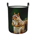 thumbnail image 1 of Fotbe Squirrels Eating Peanuts On The Tree Cesto de Ropa con Asas, Cesto Impermeable de Gran Capacidad, Bolsa de Lavado para Dormitorio, Cesto de Ropa con Ruedas y Asas-Medium, 1 of 6