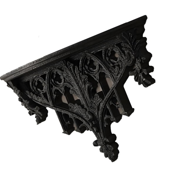 HILOGEL Unique Gothic Hollow Carving Wall Shelf For Books Plant And Decorative Items
