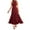 Red, variant on LLYwey Formal Dresses for Women Wedding Guest Evening Gown Elegant Solid Front Cross Sleeveless Ruffle A-Line Maxi Long Dresses, Sun-34, Black, M