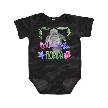 

Inktastic Orlando Florida Cute Swimming Manatee Gift Baby Boy or Baby Girl Bodysuit