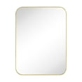 thumbnail image 5 of TEHOME Contemporary Gold Rectangle Bathroom Mirror, 30x40 Inches, Rounded Vanity Mirror, 5 of 8