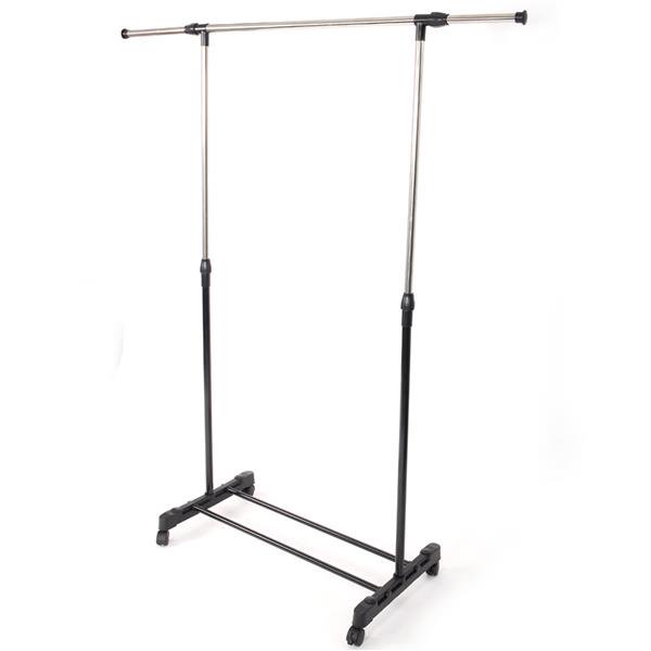 Clearance! Garment Rack Freestanding Hanger Double Rods Multifunctional Bedroom Clothing Rack