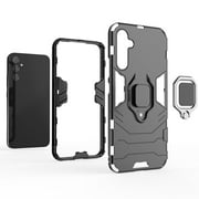 SaniMore for Samsung Galaxy A34 5G Case, Anti-Fall Shock Absorption Rugged PC Backplane Cover with Metal Folding Ring Bracket Military Grade Shockproof Protective Shell for Samsung A34 5G, Red