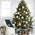 thumbnail image 5 of Christmas Tree Decorations Hanging Ball Christmas Decorations 12 Piece Flocked Christmas Balls Christmas Decoration SetMultiple Styles Of Christmas Tree Decorations Can Also Be Used for Other Party, 5 of 6