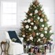 thumbnail image 5 of Adornos navideños, 12 bolas navideñas flocadas, juego de decoración navideña. Diversos estilos de adornos para árboles de Navidad que también se pueden usar para otras fiestas., 5 of 6