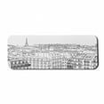 thumbnail image 1 of Paris Computer Mouse Pad, Architecture Theme Design Illustration of Roofs in Paris and Eiffel Tower Print, Rectangle Non-Slip Rubber Mousepad Large, 31" x 12", Black and White, by Ambesonne, 1 of 2
