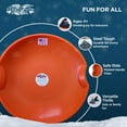 thumbnail image 2 of Flexible Flyer Flying Saucer 26" Plastic Snow Sled for Kids/Adults, Orange, 2 of 8