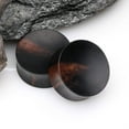 thumbnail image 3 of A Pair of Concave Tiger Ebony Wood Double Flared Plug, 3 of 3