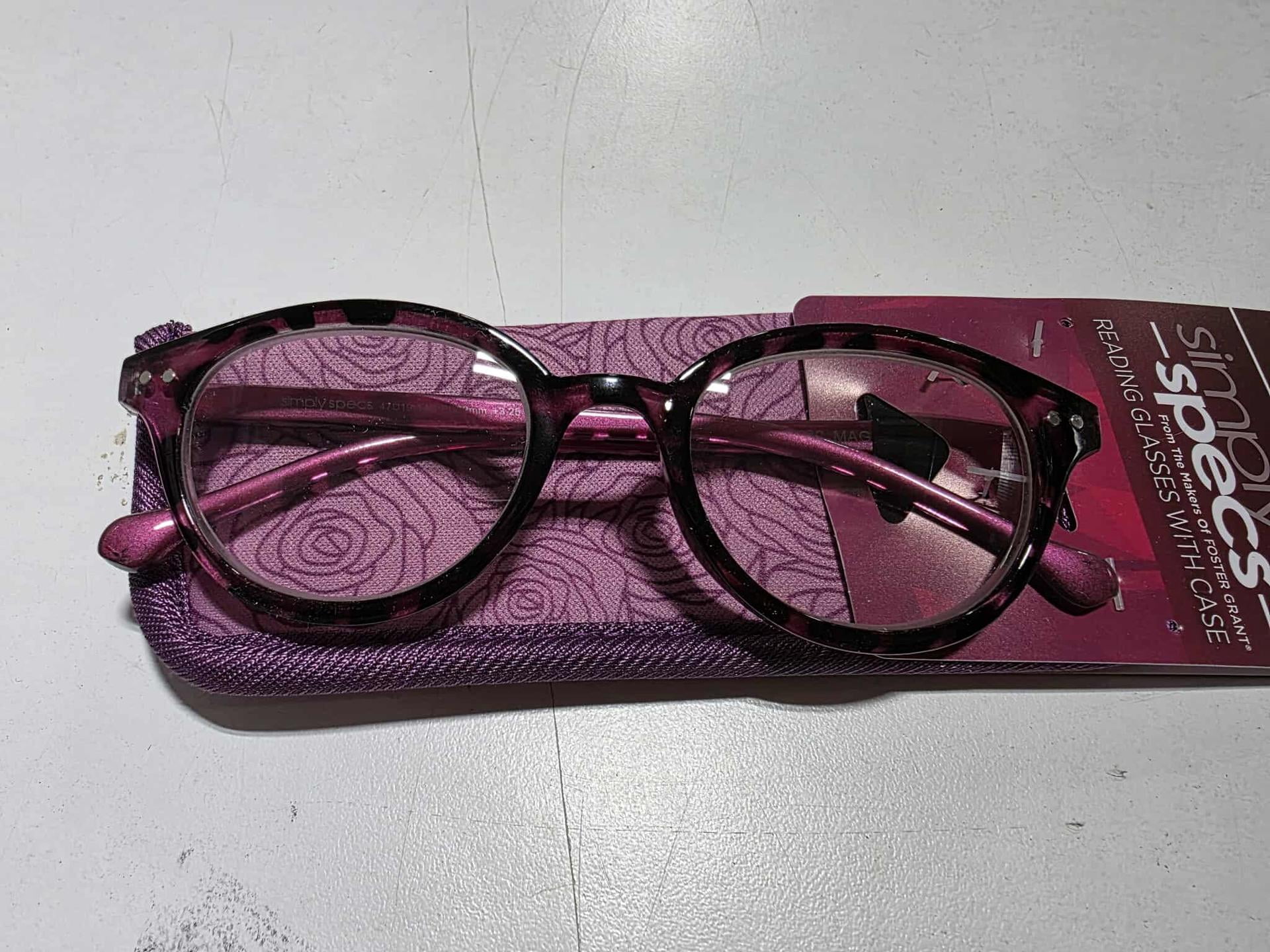 Foster Grant Pink Cat Eye Reading Glasses - Walmart.com display picture 2