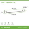 thumbnail image 5 of Symmons 563TB24MB Oak 24" Towel Bar - Black, 5 of 7