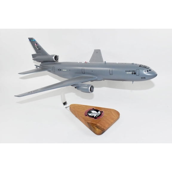 2nd Air Refueling Squadron KC-10 Extender Model, McDonnell Douglas, 1/121 (18 in) Scale, Mahogany
