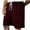 Wine, variant on Yaoyar Mens Elastic Waist Athletic Shorts Classic Solid Color Shorts with Pocket Drawstring Lace-Up Home Half Shorts Pants