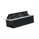 thumbnail image 5 of Toma de corriente oculta Regleta empotrada Caja de conectividad para encimera Toma de corriente versátil para espacios de trabajo Puertos USB dobles Plata, 5 of 8