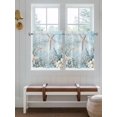 thumbnail image 6 of Teal Ocean Coastal Half Window Curtain 36 Inches Long, Summer Beach Nautical Coral Starfish Window Treatment Curtain Drapes, Small Tier Curtains for Bathroom Over Sink, 27.5"x36", 2 Panels, 6 of 7