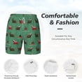 thumbnail image 6 of Picia Christmas Dachshund pattern Mens Swim Trunks with Compression Liner Stretch Beach Shorts Quick Dry with Zipper Pockets No-Chafing Board Shorts-Medium, 6 of 8
