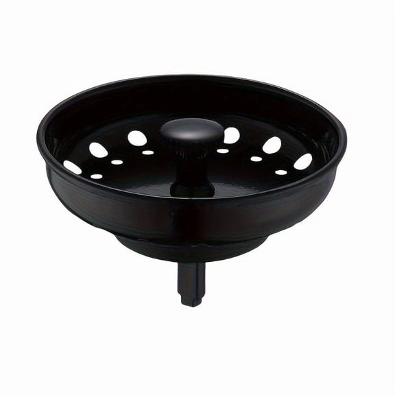 Oil Rubbed Bronze Kitchen Sink Stopper and Strainer - Fits Standard 3-1/2" Drain with Rubber Drain Stopper