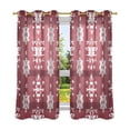 thumbnail image 2 of Window Curtain Panels Cotton Linen Decorative Curtains - Symmetrical Colorfull Texture Printed Window Shade Backdrops for Home Office Sunroom Country House, 2 of 7