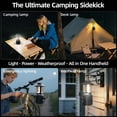 thumbnail image 5 of Elice LED Camping Lantern, 8000mAh Telescopic Vintage Rechargeable Lantern, Dual Light Source & 3 Light Modes with Stepless Dimming, for Power Outages Outdoor Tent Lights for Camping, 5 of 11