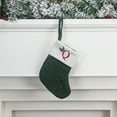 thumbnail image 4 of CuiLiyq Christmas Stockings with Initials, Green Knitted Xmas Stocking, Christmas Party Fireplace Family Hanging Stocking Decorations (7.8 Inch, Letter-Q), 4 of 5