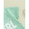 thumbnail image 5 of Bagilaanoe 2pcs Toddler Baby Girls Shorts Set Letter Print Short Sleeve T-Shirt Tops + Shorts 6M 12M 18M 24M 3T Kids Casual Summer Clothes, 5 of 8