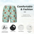 thumbnail image 3 of Yiaed Snail And Flower Print Mens Swim Trunks Bathing Suit Compression Liner Beach Swim Shorts Swimwear Quick Dry Zipper Pocket No-Chafing Board Short-Medium, 3 of 6