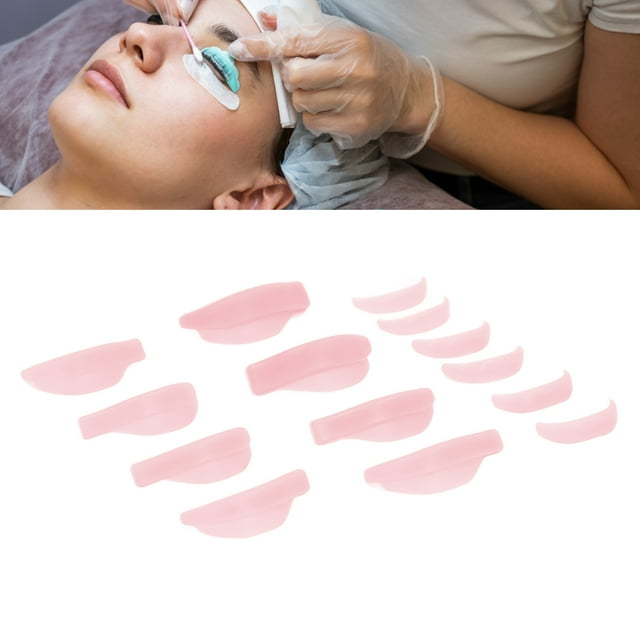 Eyelash Perming Pads 7 Pairs Lash Lift Pads Rods, Lash Lift Eyelash Curlers Eyelash Perm Rods Soft Reusable Lash Lift 7 Size Eyelash Perming Curler Shield