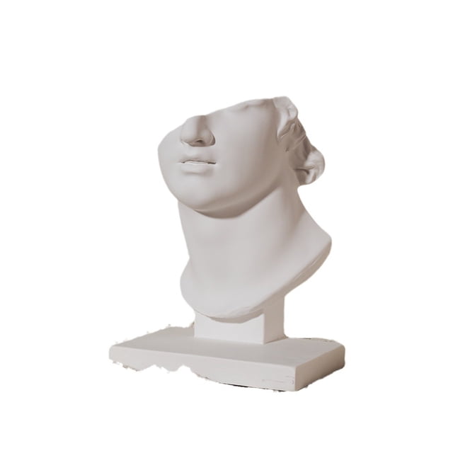 Escultura busto de resina de 12,5 cm para hombre joven, estilo nórdico abstracto