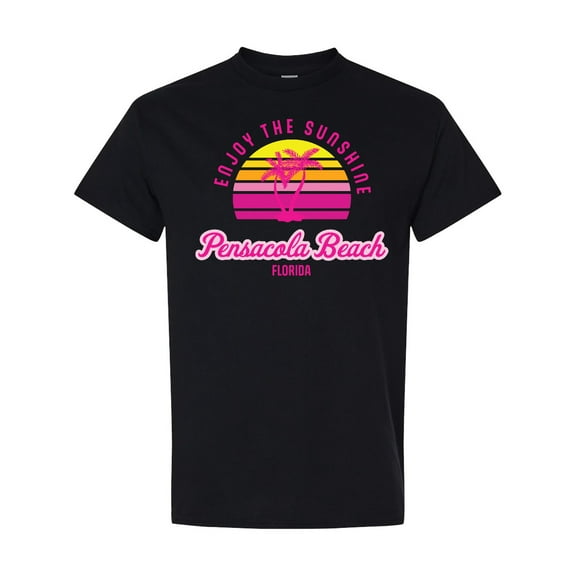 Inktastic Summer Enjoy the Sunshine Pensacola Beach Florida in Pink T-Shirt