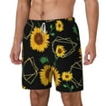 thumbnail image 2 of Balery Sunflowers3 Mens Swim Trunks Swim Shorts for Men Quick Dry Inseam Beach Shorts with Compression Liner Pocket-Large, 2 of 9