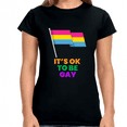 thumbnail image 2 of It's OK to Be Gay LGBTQ Flag Lesbian Gay Pride Month Rainbow Shirts for Women, 2 of 8