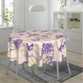 thumbnail image 2 of Vintage Purple Lavender Floral Butterfly Round Tablecloth 60 Inch, Decorative Holiday Home Party Table Cloth for Kitchen Dining Picnic Table Cover, 2 of 6