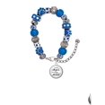 thumbnail image 2 of Delight Jewelry Domed Angels Wear Scrubs Blue Paw Print Bead Bracelet, 7"+2", 2 of 4