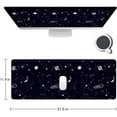 thumbnail image 2 of Large Gaming Mouse Pad with Stitched Edges, Black Constellation Desk Mat Extended Keyboard Pad, Non-Slip Rubber Base Desk Pad for Keyboard and Mouse, 31.5X11.8 inch, Sun and Moon, 2 of 6