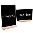 thumbnail image 3 of LOVEVER Blackboard Chalkboard Sign Board Message Mini Display Desktop Small Signs Wood Stand Base  Tabletop Memo Wooden Wedding, 3 of 7