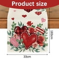 thumbnail image 4 of Valentine's Day Decorations Valentine's Day Heart Print Table Flags Party Table Kitchen Mats, 4 of 5