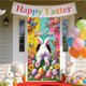 thumbnail image 4 of CaiYueKe Easter Door Curtain Spring Holiday Decorations Bunny Egg Pattern Party Supplies Wall Hanging Decorative Banner for Home Indoor Outdoor Festival Celebration, 4 of 9