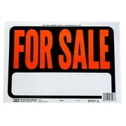 Hy-Ko 8.5 x 12 inch Plastic For Sale Sign with Text Box