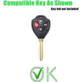 thumbnail image 2 of Key Fob Cover Compatible with Toyota Camry Corolla Venza Avalon 2006-2016 4 Button Keychain Case Holder Protector,Light Green, 2 of 8