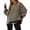 Brown, variant on Women's Fall Oversized Sweatshirt Casual Waffle Knit Long Sleeve Crewneck Split Pullover Tunic Tops