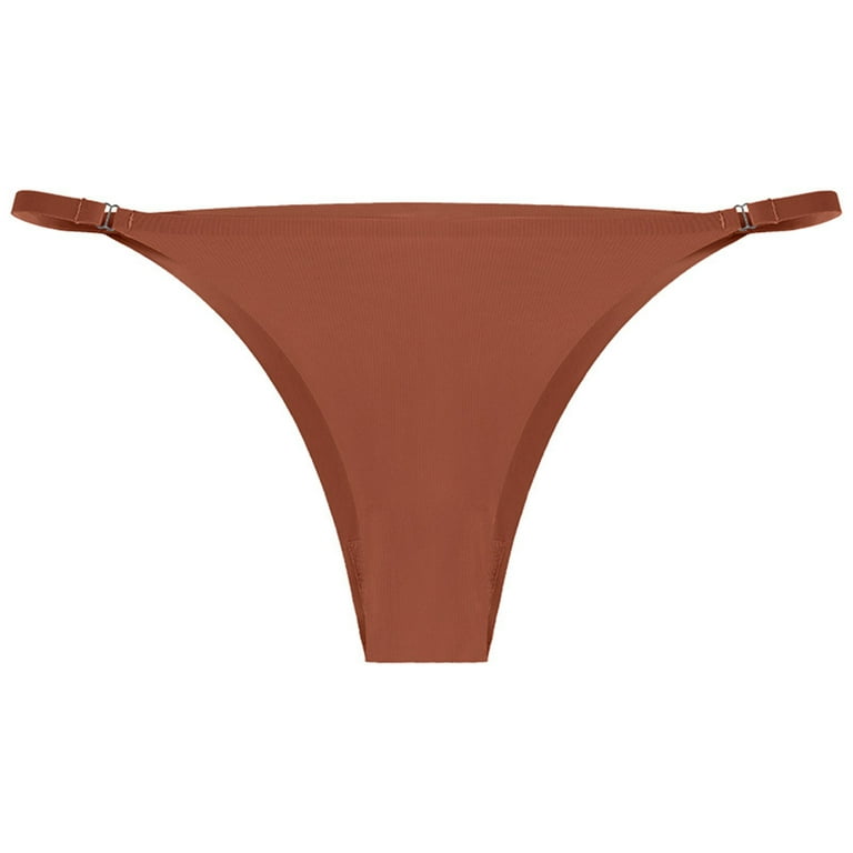 zuwimk Cotton Thongs For Women,Women's Low Waist Lace Thongs for Women V  Back Panties E,XXL 
