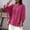 *Hot Pink, variant on Women's Crew Neck Batwing Sleeve Top,Casual Loose Fit Dolman Blouse Black,Women's Plus L