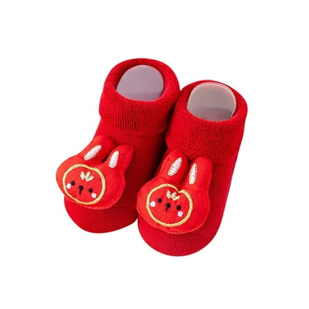 

Baby Socks Autumn And Winter Boys And Girls Children Socks Non Slip Indoor Floor Baby Warm And Comfortable Solid Color Red Rabbit Bear 2023