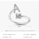 thumbnail image 2 of Anillo con letra inicial para mujeres y niñas, aleación de plata, anillos de alfabeto ajustables con incrustaciones de cristal, regalo, 2 of 5