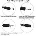 thumbnail image 3 of Adjustable  Free Vinyl Skipping Cable Jumping Rope | Soft foam grip handles, black, 3 of 5