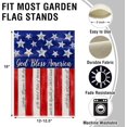 thumbnail image 2 of God Bless America 4th of July Home Decorative Garden Flag, House Yard American Stars Stripes Outside Decor, USA Patriotic Memorial Day Outdoor Small Burlap Decoration Double Sided 12 x 18, 2 of 6