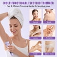 thumbnail image 5 of Electric Shaver for Women, Womens Electric Razor Lady IPX7 Waterproof Legs Arm Underarm Body Painless Epilator Rechargeable Wet Dry Use Bikini Trimmer W/ Charging Stand & LCD Display, 5 of 7