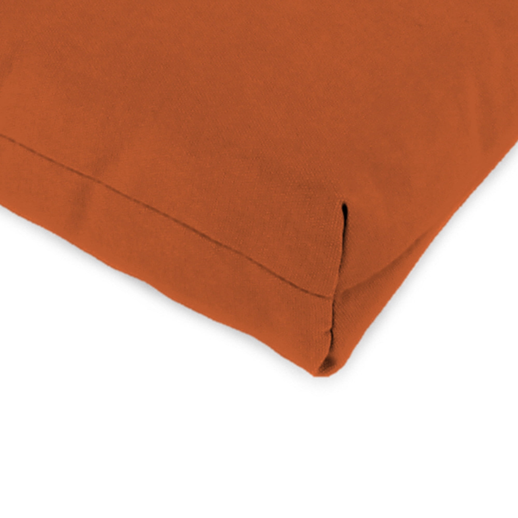 Jordan Manufacturing Sunbrella 44" x 22" Canvas Rust Solid Rectangular Outdoor Chair Cushion with Ties and Hanger Loop