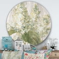 thumbnail image 3 of Designart « Goauche Green Flower II » Art Mural Rond en Métal Style Ferme, 3 of 3
