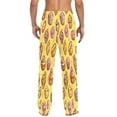 thumbnail image 4 of Candy Themed Retro Pattern Mens Cotton Pajama Pants Long Staple Lightweight Sleep Bottoms with Pockets Breathable, 4 of 7